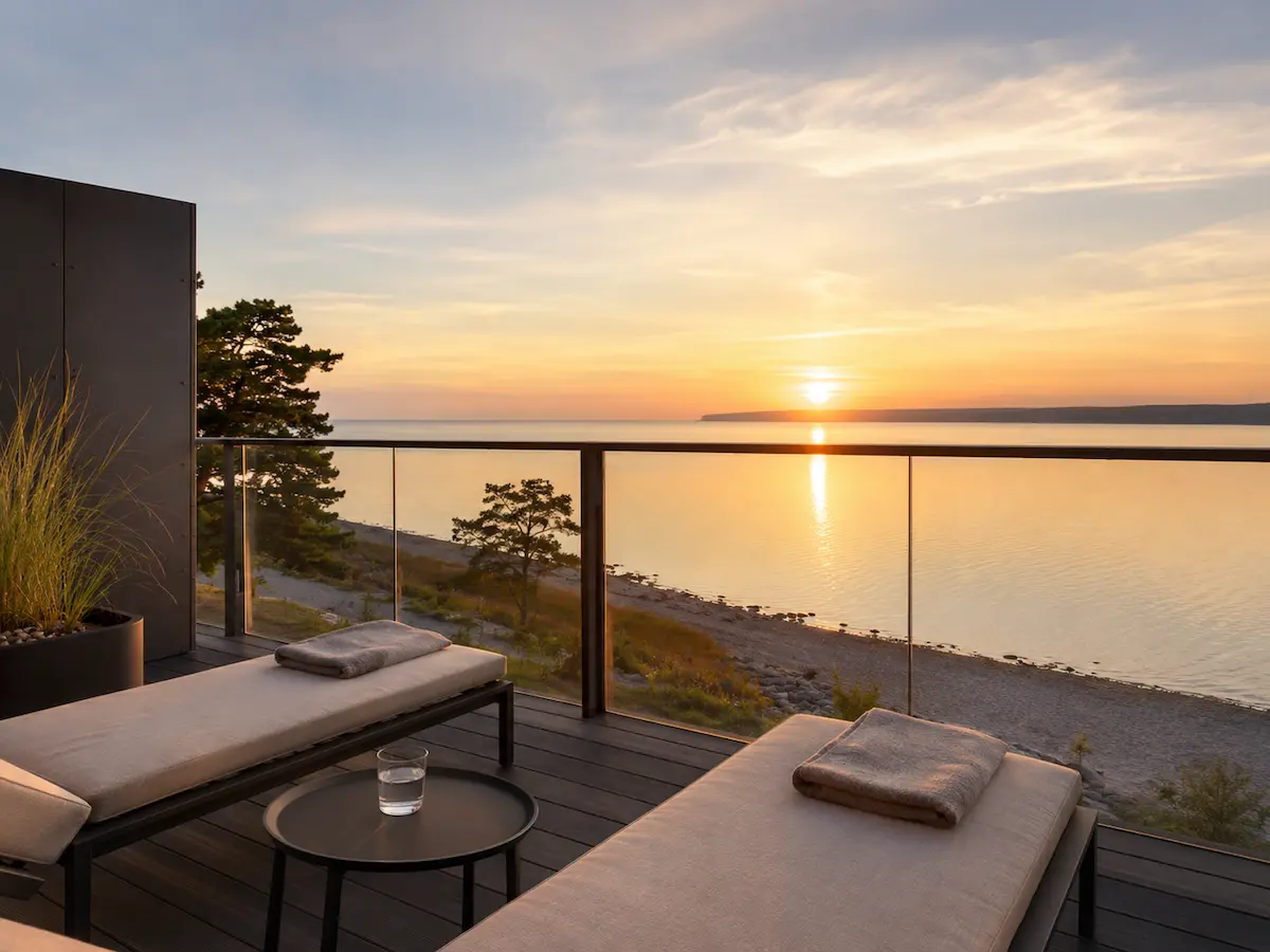 Relaxing coastal spa hotel overlooking the Baltic Sea